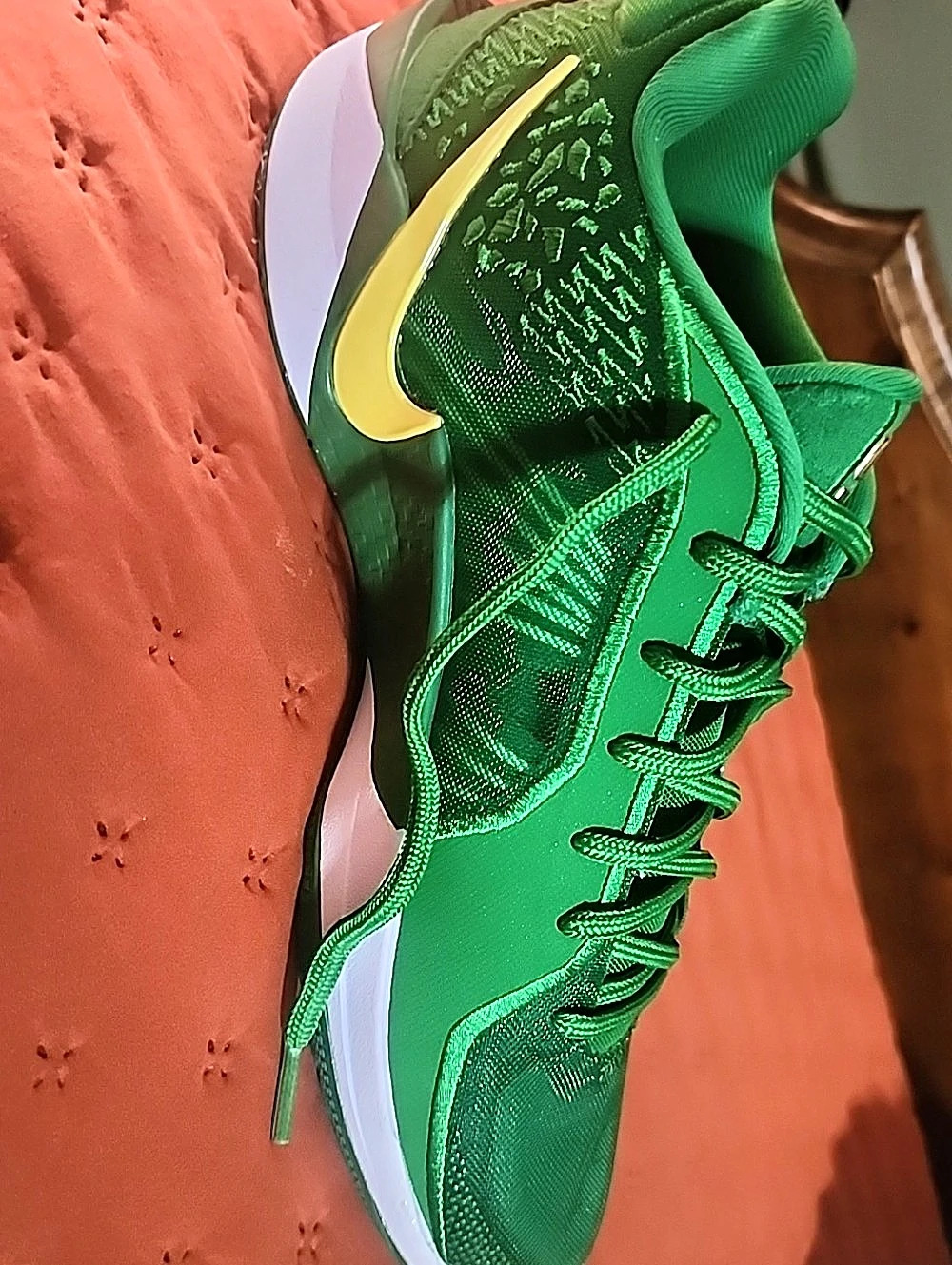 Nike Kobe 5 Protro Oregon PE Green & Yellow Athletic Shoes